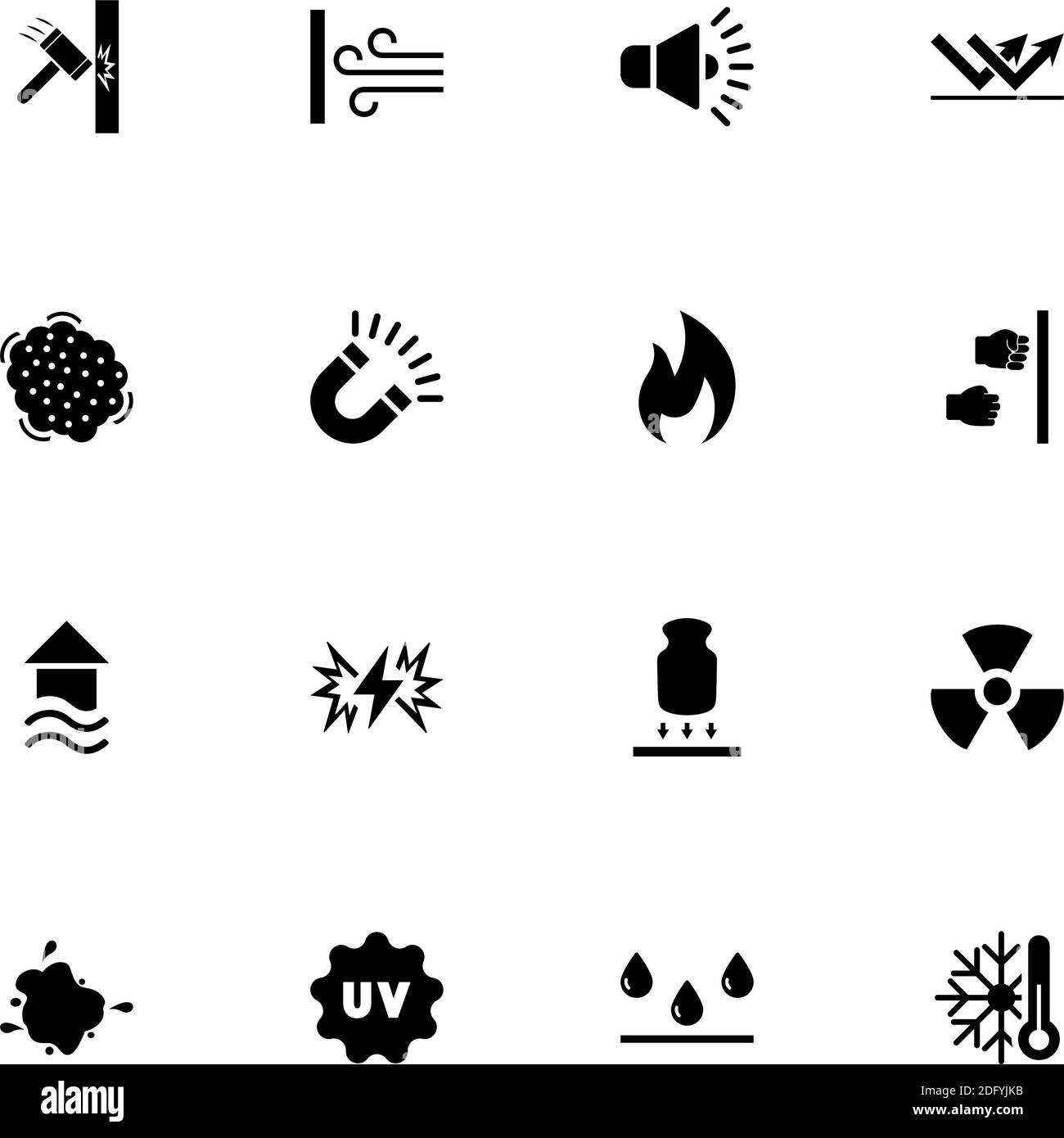 Influence icon - Expand to any size - Change to any colour. Perfect Flat Vector Contains such Icons as magnetism, radiation, flood, noise, ultraviolet Stock Vector