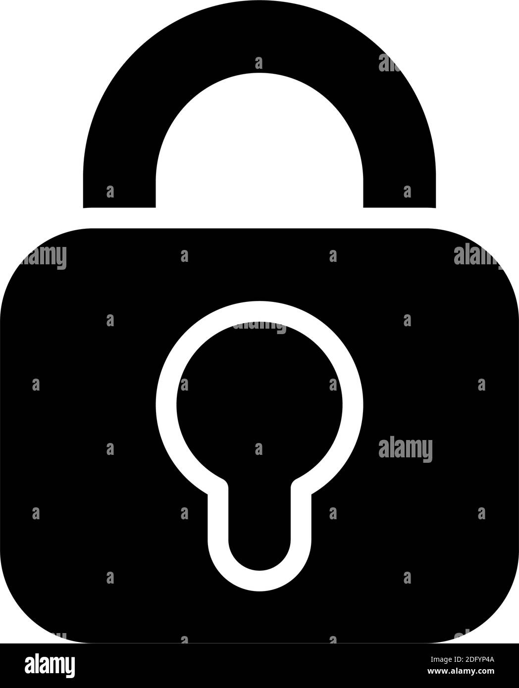 Lock black glyph icon Stock Vector Image & Art - Alamy