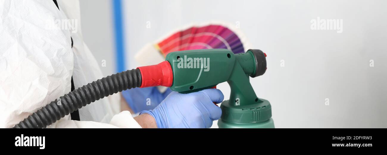 Concentrated foreman at work Stock Photo