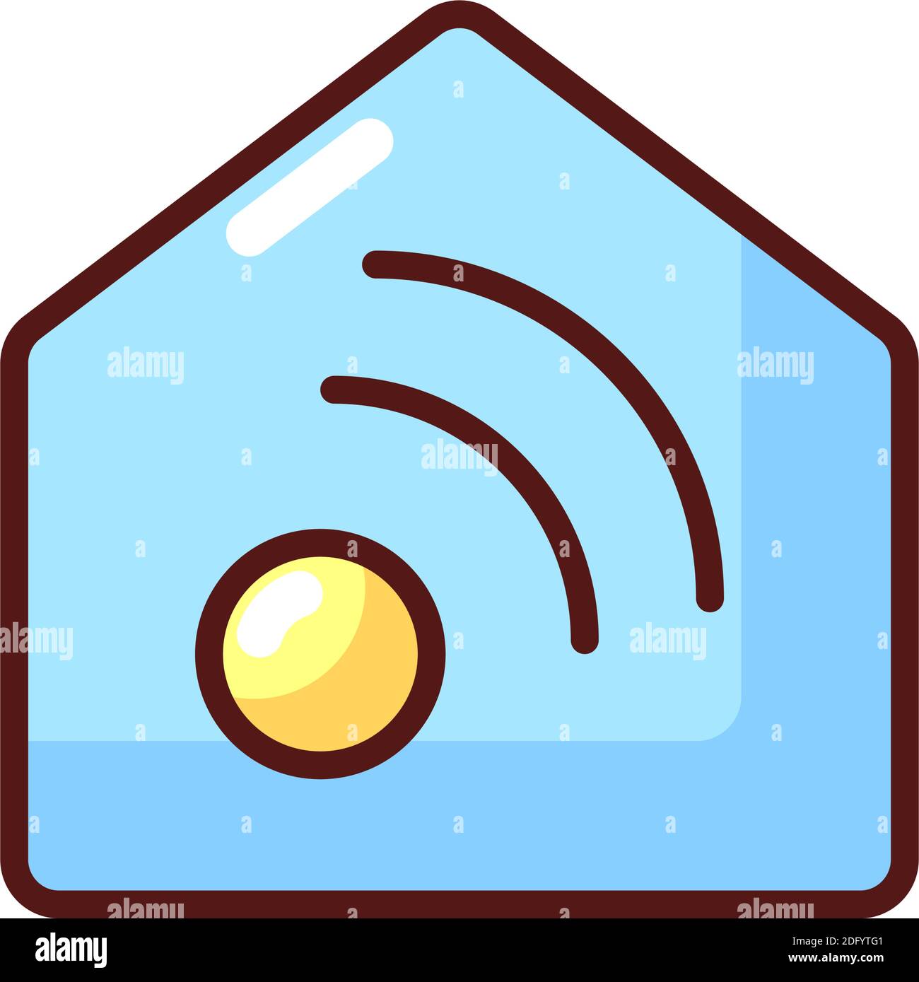 Smart home app RGB color icon Stock Vector