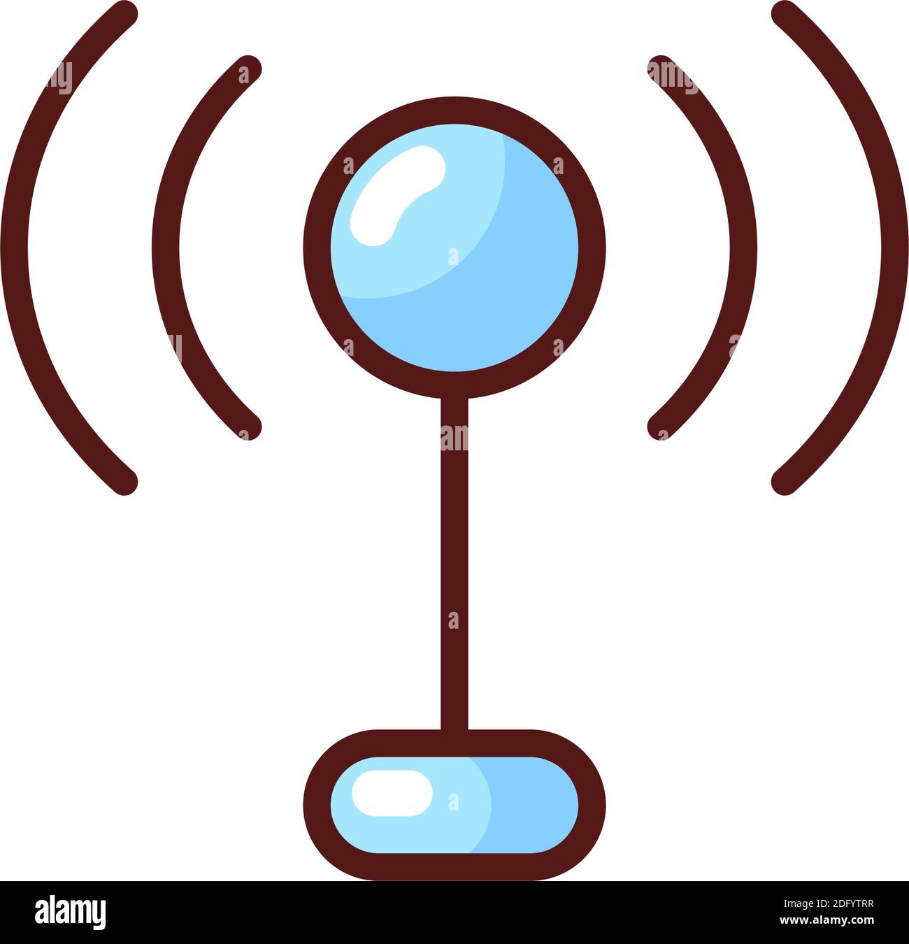 Mobile networks app RGB color icon Stock Vector