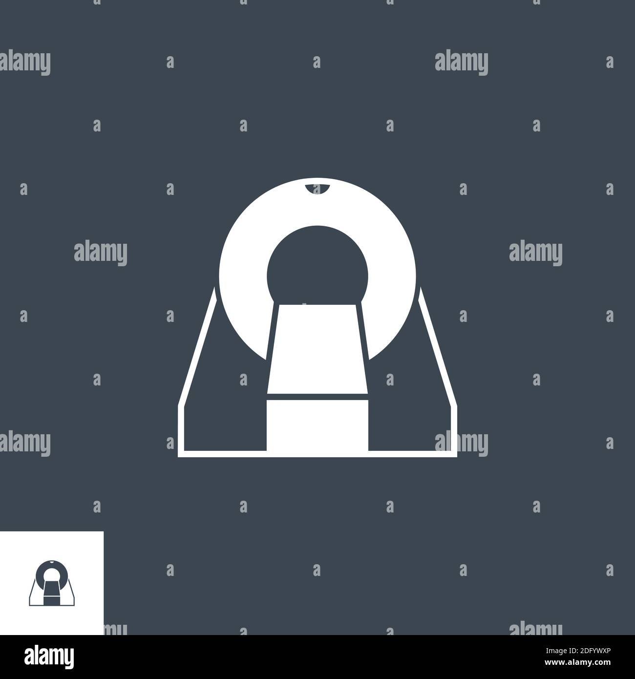 MRI related vector glyph icon. Stock Vector