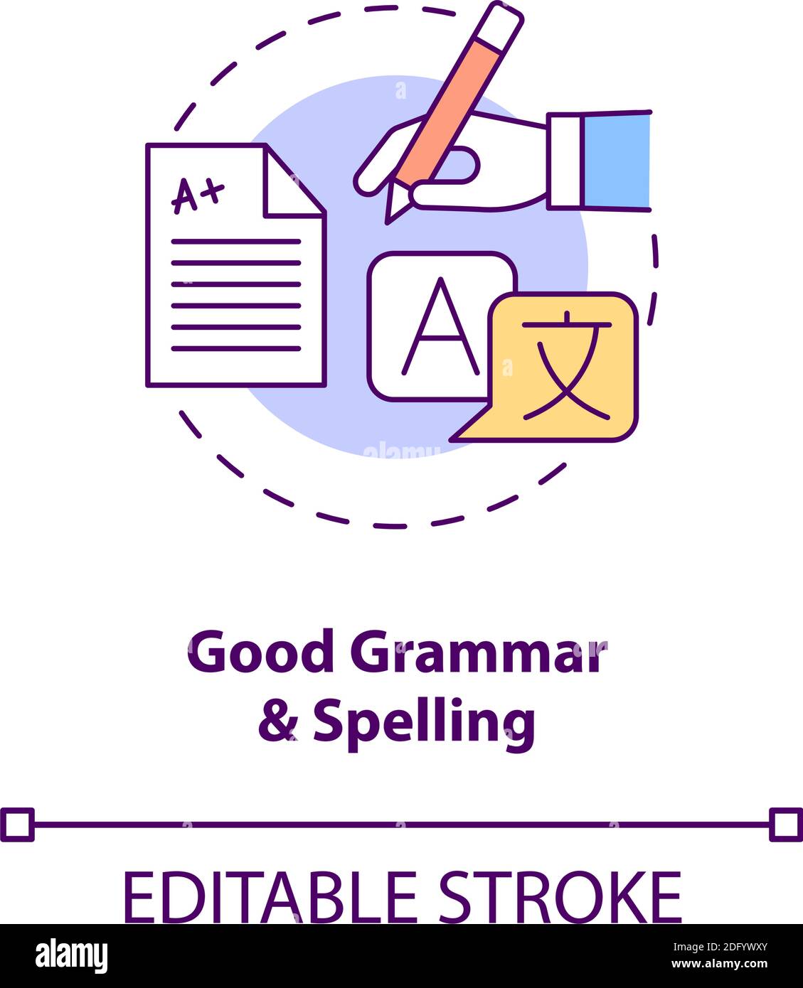 Spelling and grammar icon
