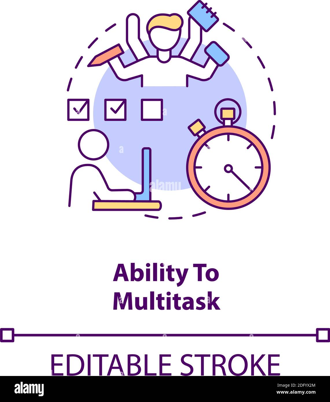 Ability to multitask concept icon Stock Vector Image & Art - Alamy