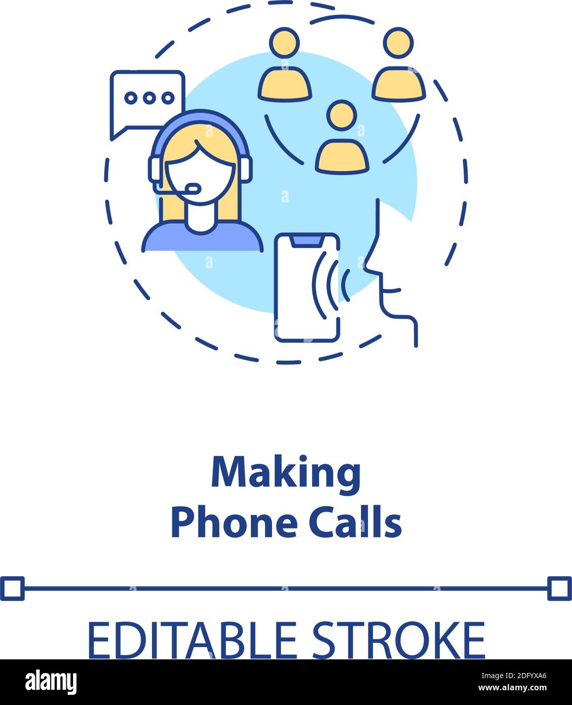 Make phone calls concept icon Stock Vector Image & Art Alamy