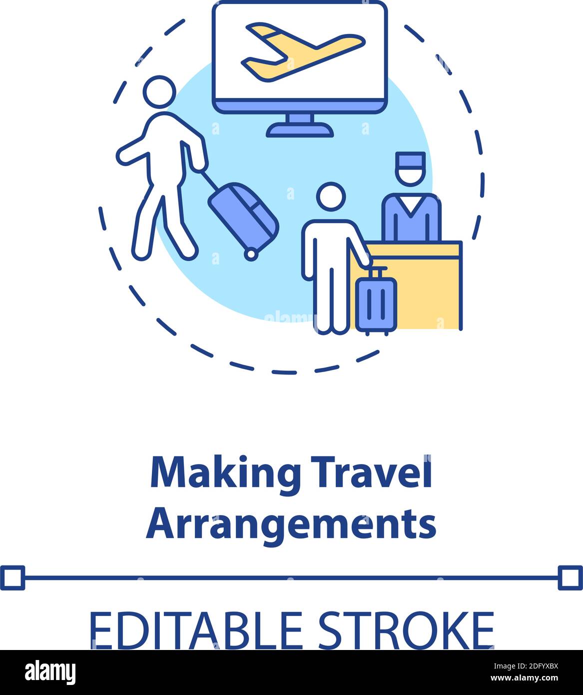Booking travel arrangement Stock Vector Images Alamy