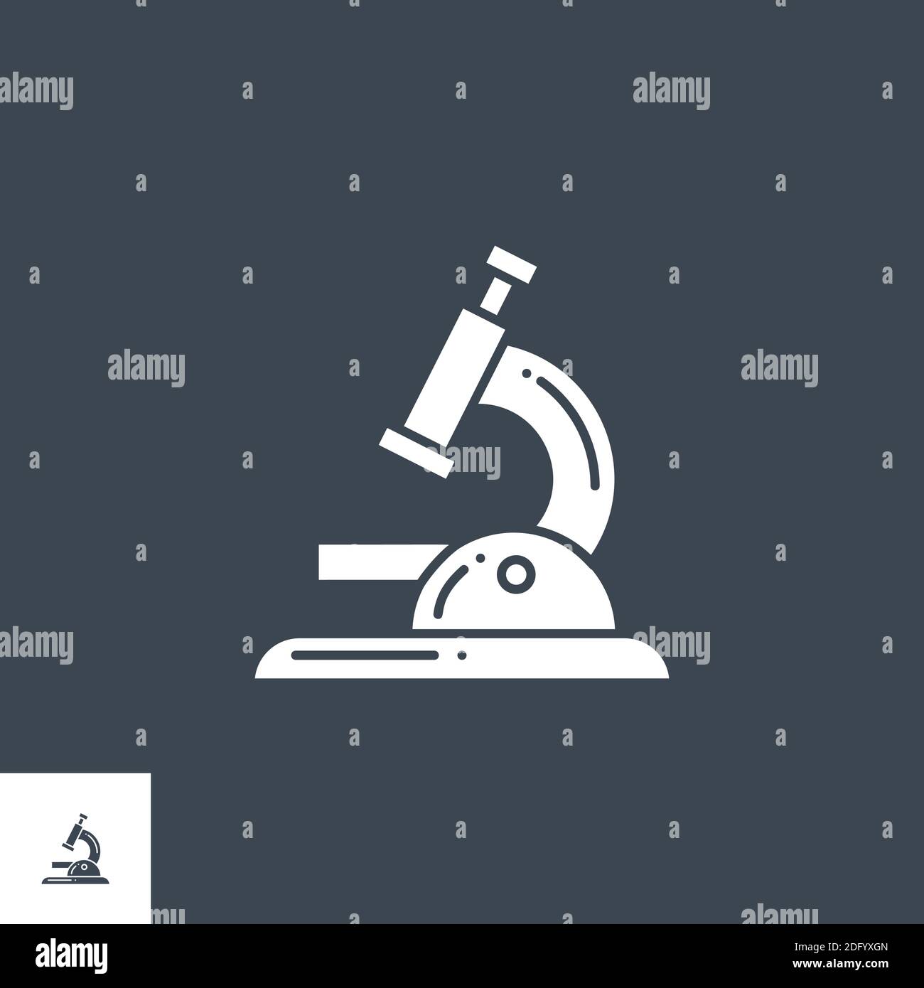 Microscope related vector glyph icon. Stock Vector