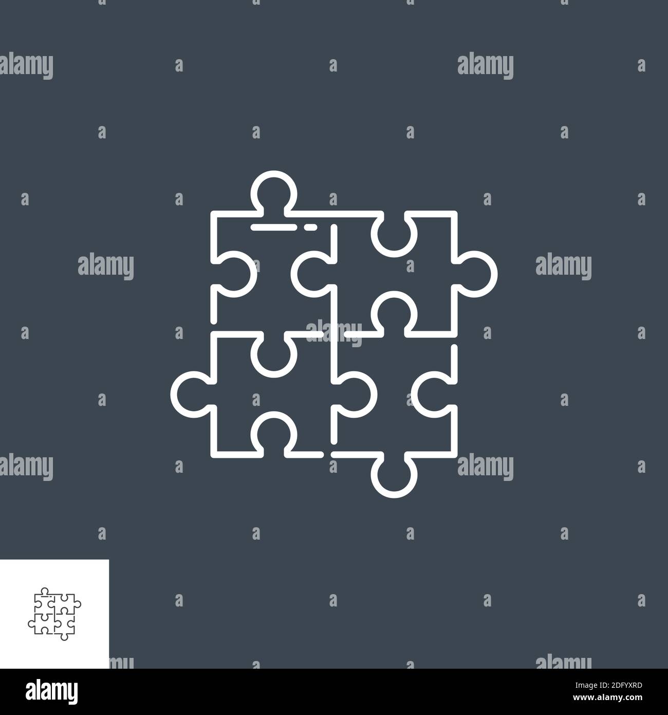 Puzzle Related Vector Line Icon Stock Vector Image & Art - Alamy