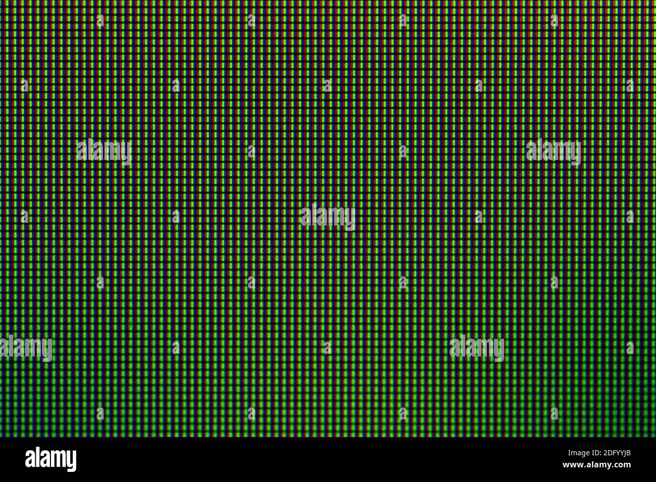 Closeup RGB led diode of LED TV and LED monitor screen display panel ...