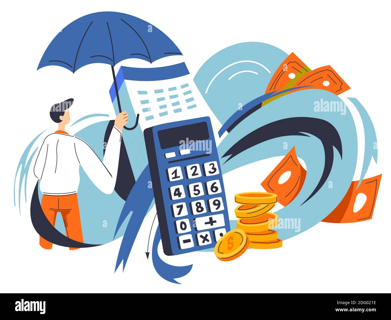 Budget planning and saving financial assets vector Stock Vector