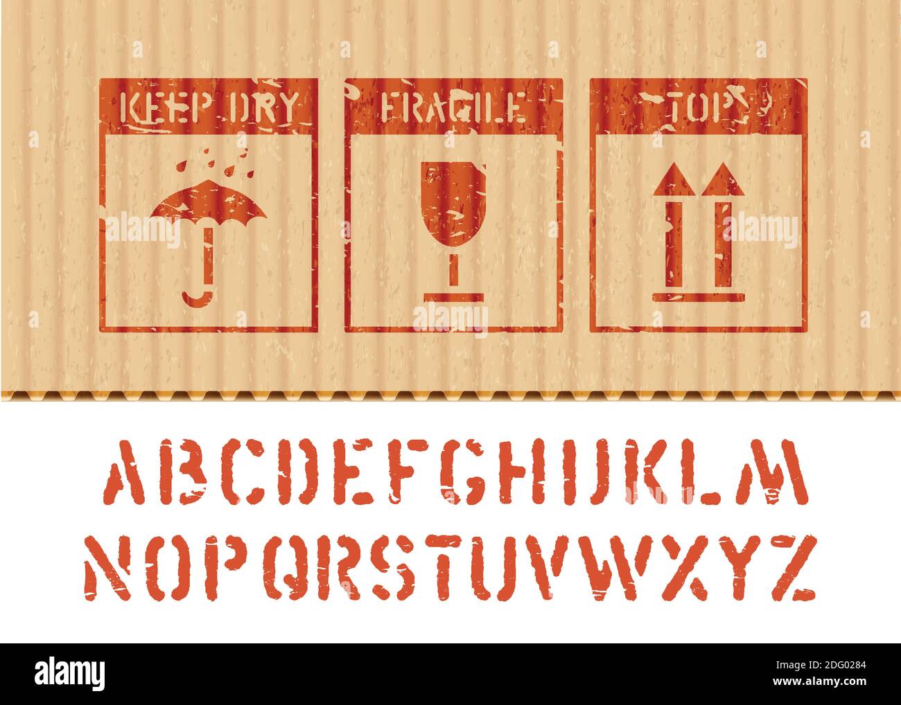 Standard cargo grunge box signs and alphabet for cargo and logisticks ...