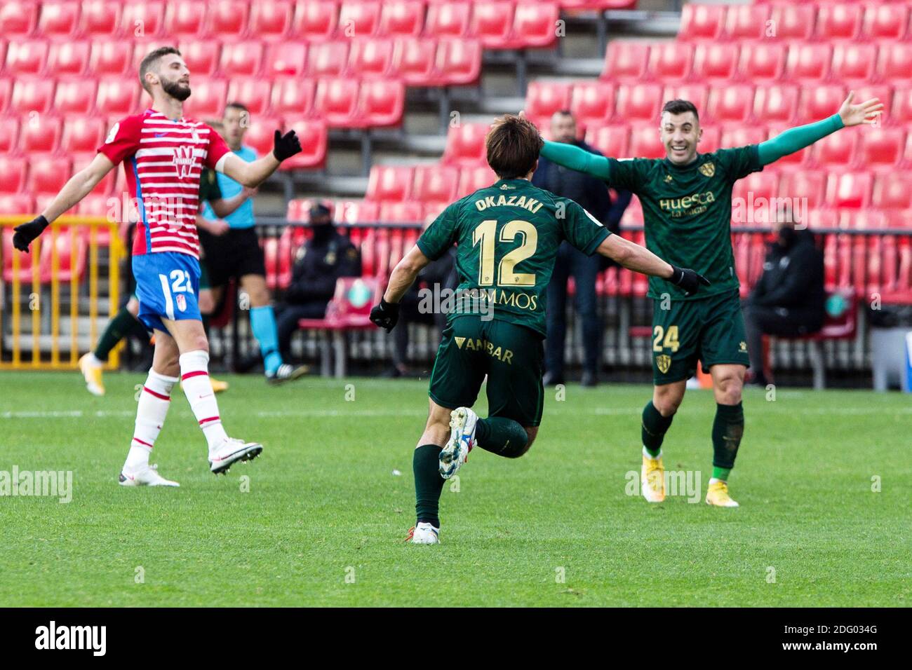 Shinji Okazaki Of Huesca Celebrates After His Goal During The Spanish Championship La Liga Football Match Between Granada Cf Lm Stock Photo Alamy Shinji Okazaki Of Huesca Celebrates After His Goal During The Spanish Championship La Liga Football Match Between Granada Cf Lm Stock Photo Alamy