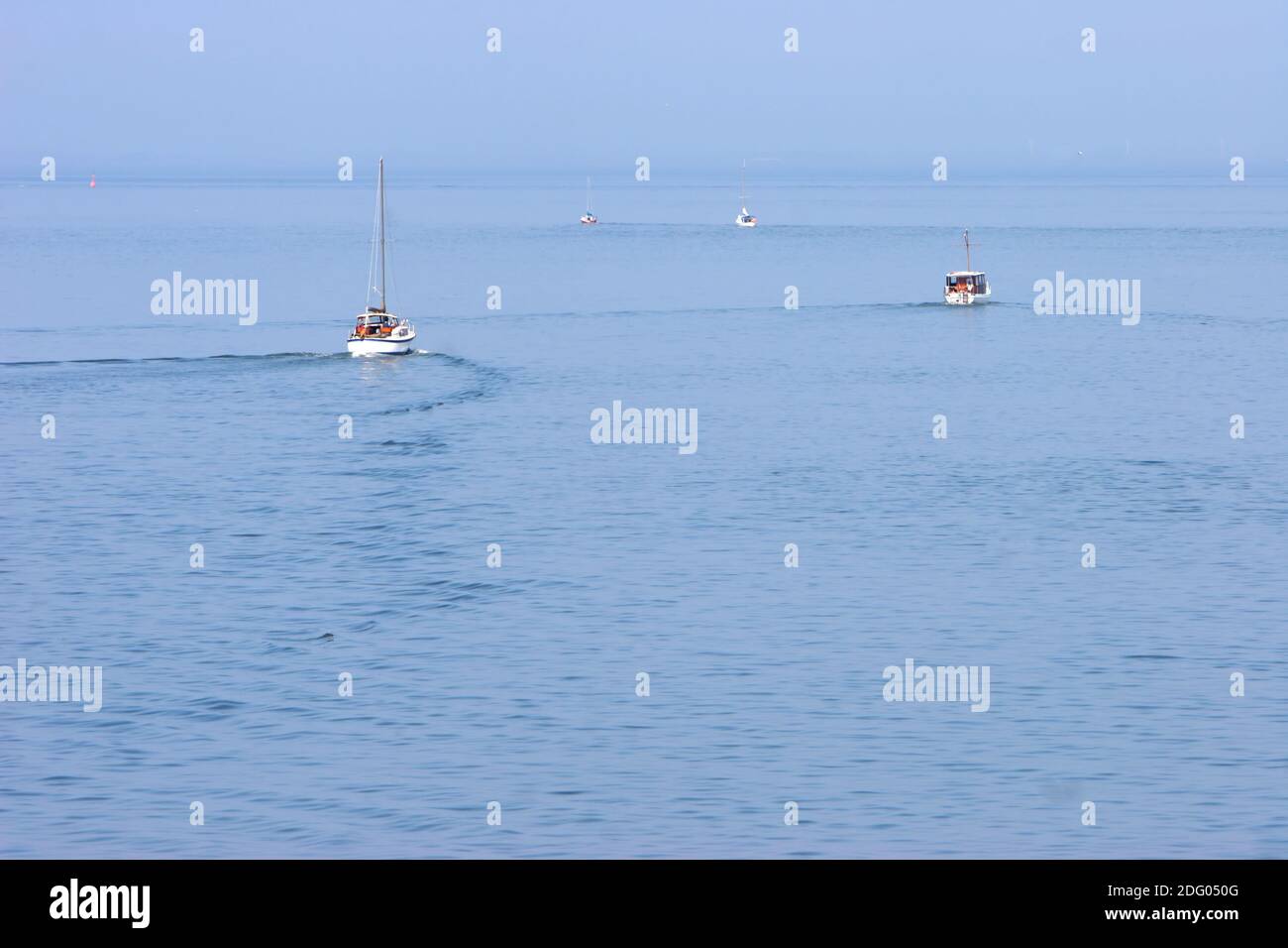 Sailboats on the North Sea Stock Photo