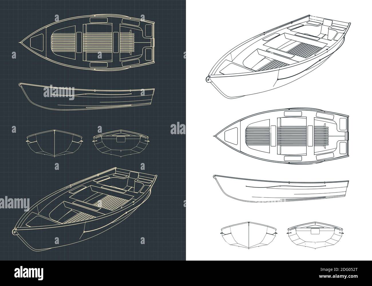 Stylized vector illustration of drawings of a speedboat Stock Vector Image  & Art - Alamy