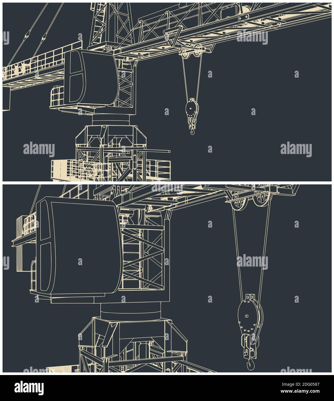 Stylized vector illustration on the theme of the construction industry ...