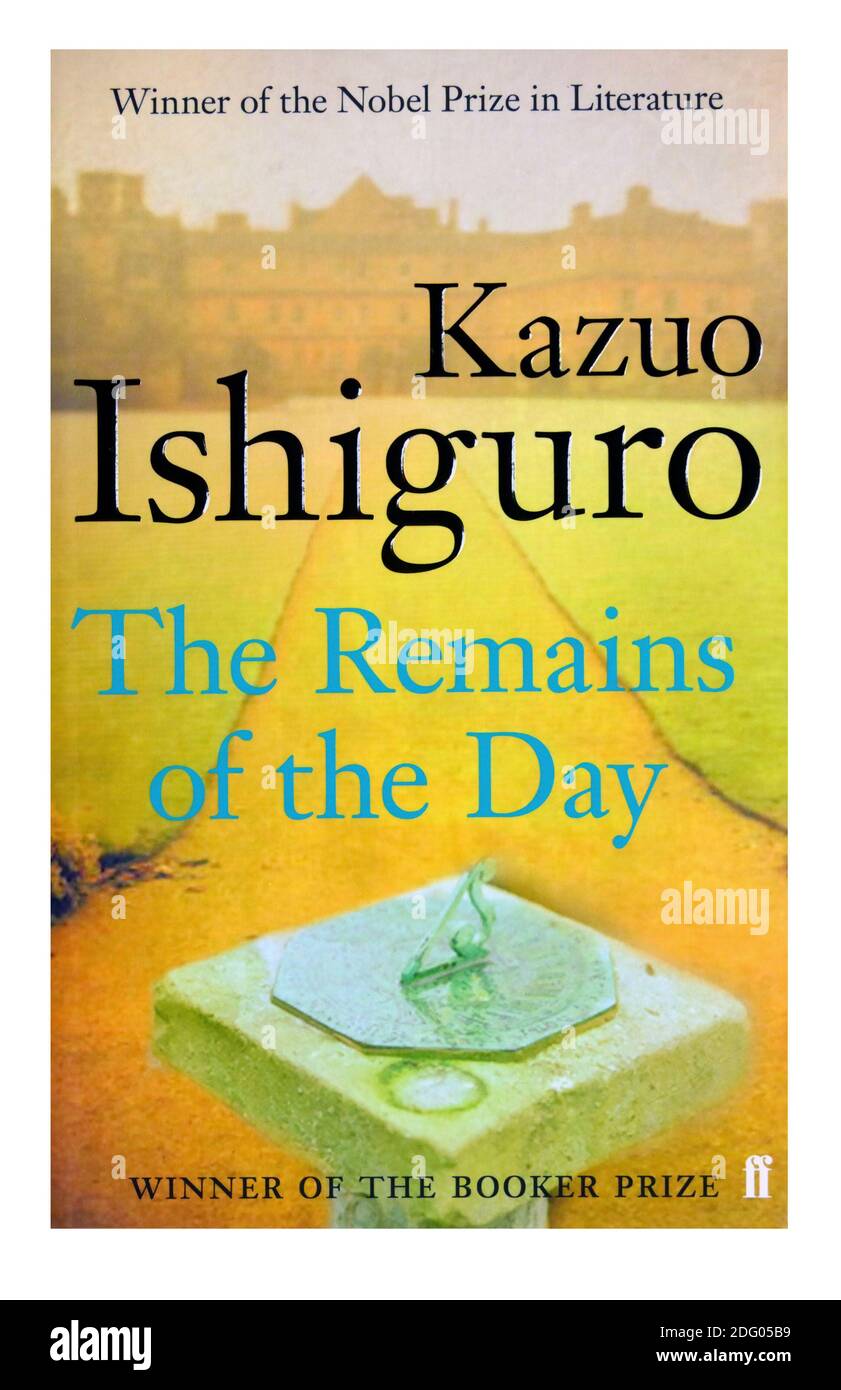 Book cover "The Remains of the Day" by Kazuo Ishiguro Stock Photo Alamy
