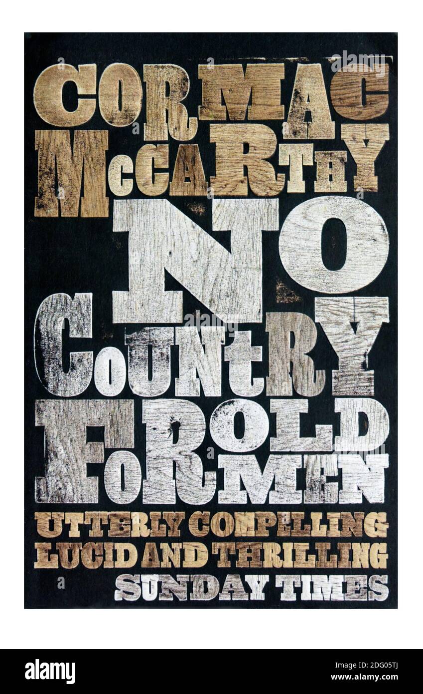 Book cover 'No Country for Old Men'  by Cormac McCarthy. Stock Photo