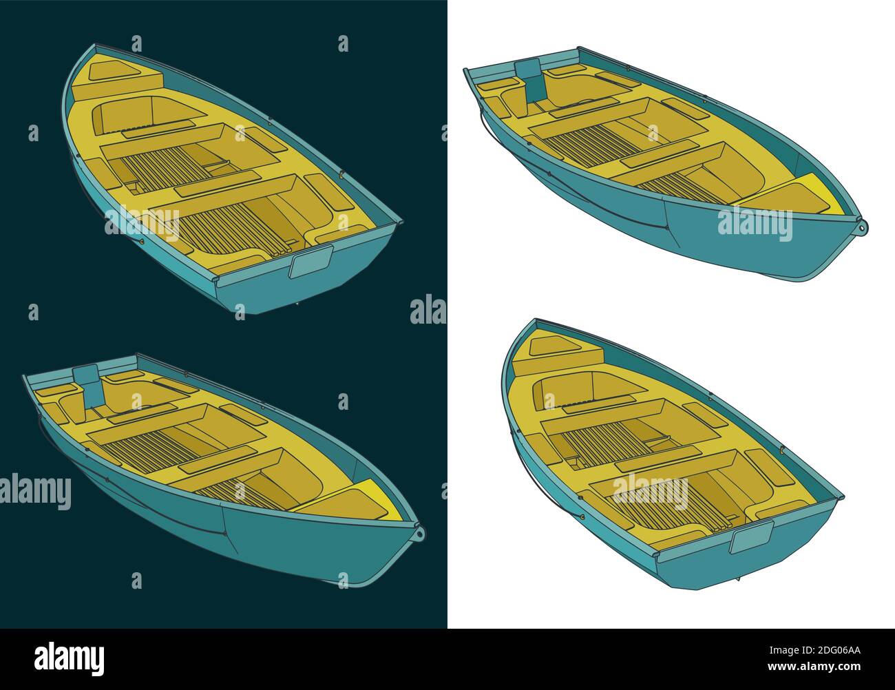 Stylized vector illustration of boat color drawings Stock Vector Image &  Art - Alamy