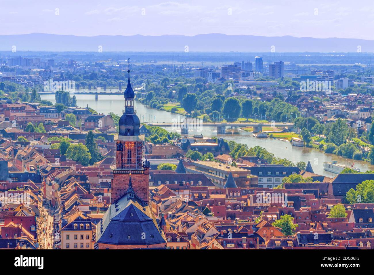 Aerial view of medieval town Heidelberg, Germany Stock Photo Alamy