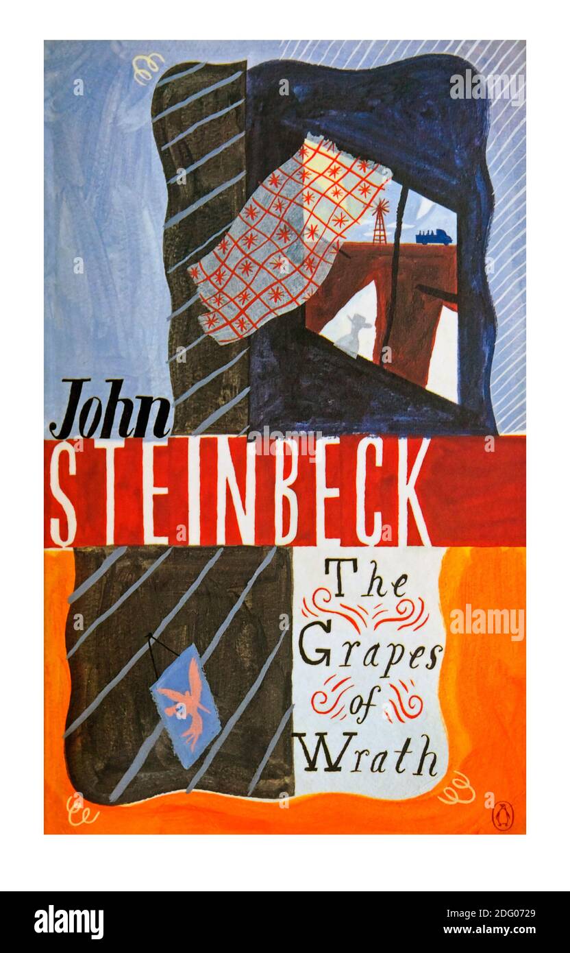 Book cover "The Grapes of Wrath" by John Steinbeck Stock Photo - Alamy
