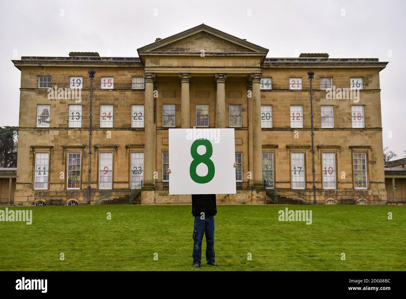 The regency facade of Attingham Park in Shropshire is transformed into
