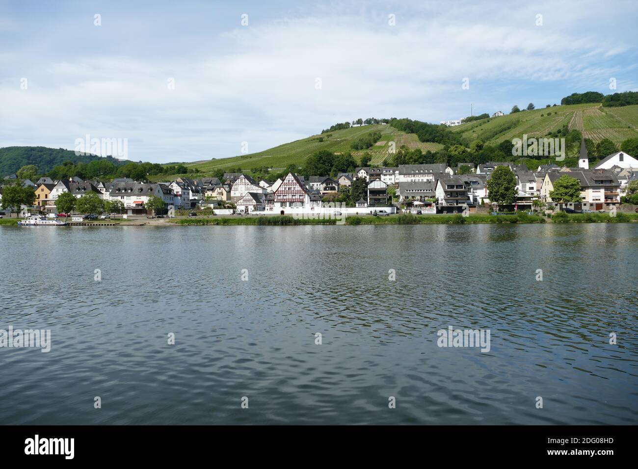Panorama From Zell-Kaimt / Moselle Stock Photo