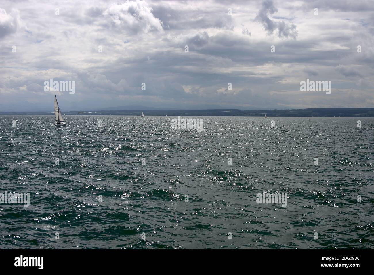 Stormy Lake Constance Stock Photo