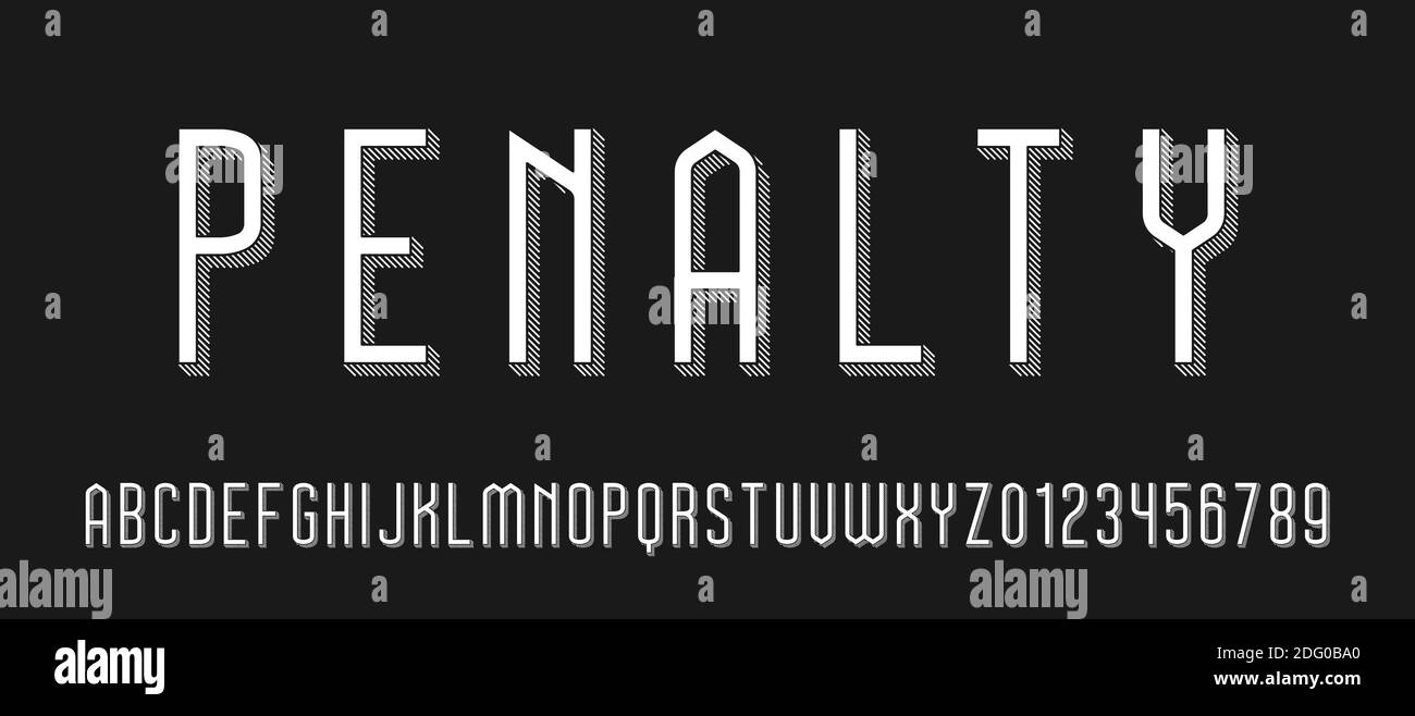 Set of alphabets font letters and numbers modern with 3D concept vector illustration Stock Vector