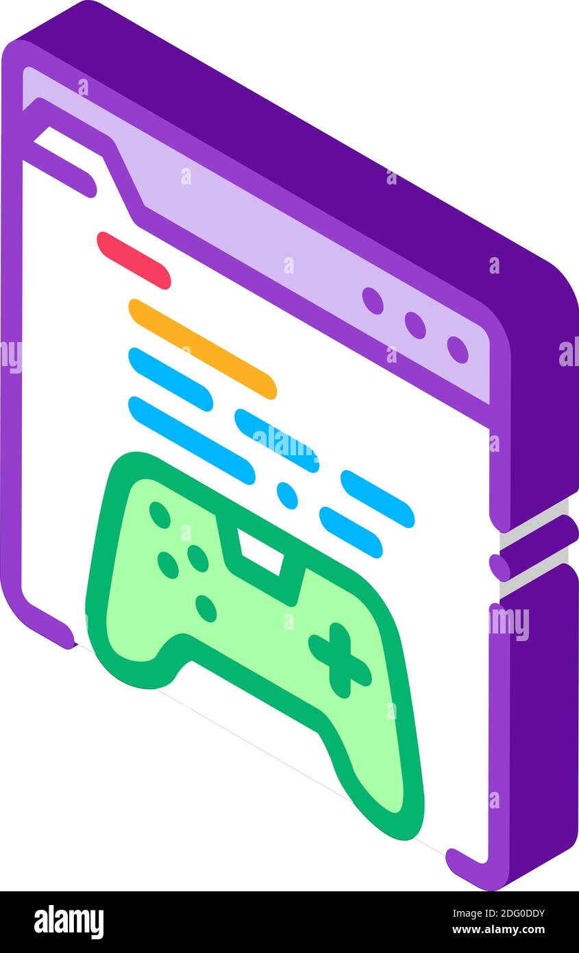 internet game isometric icon vector illustration color Stock Vector