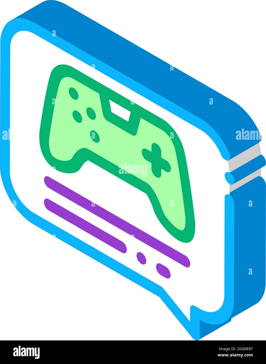 game discussing isometric icon vector illustration color Stock Vector