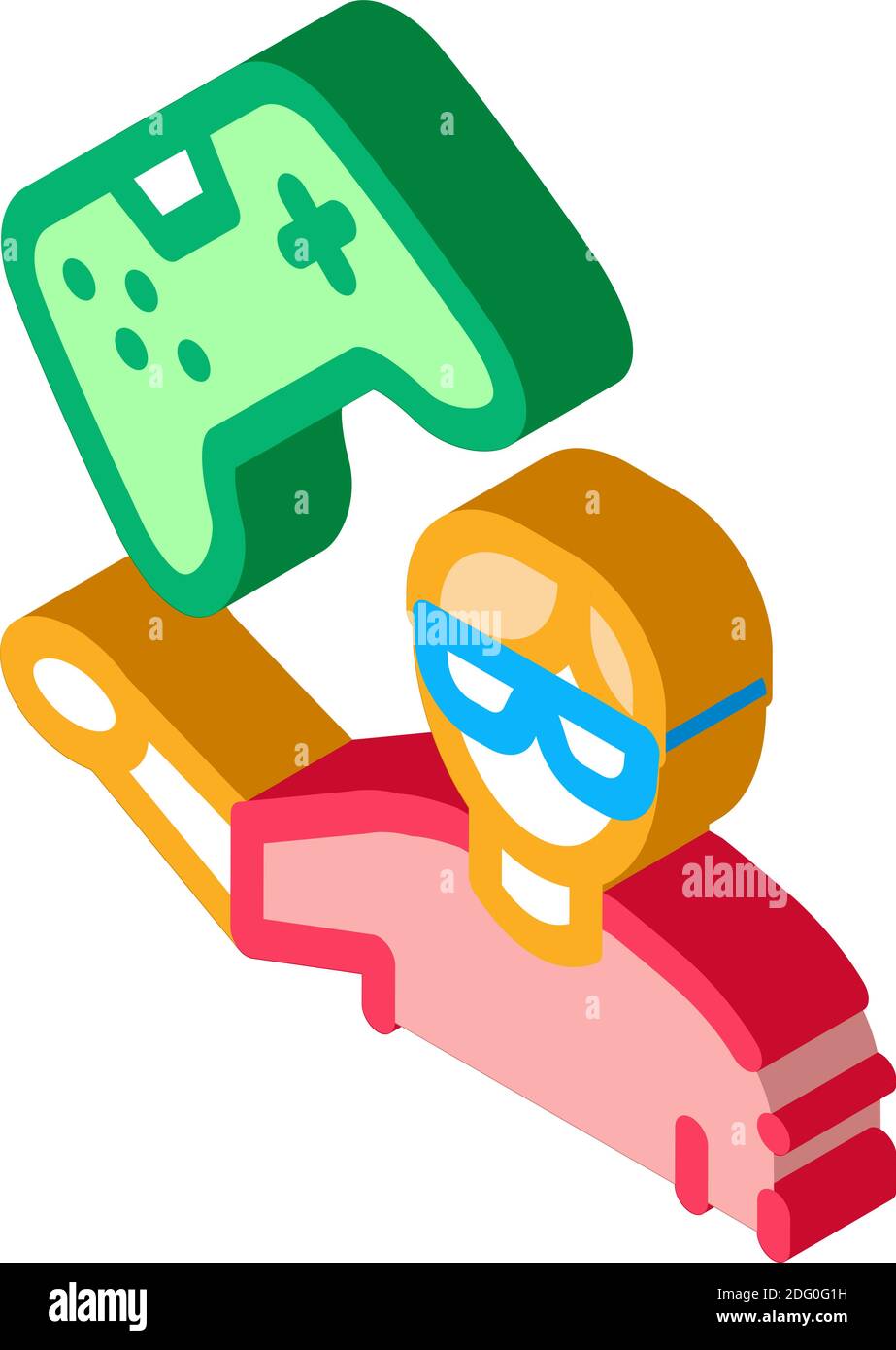 gamer gaming isometric icon vector illustration color Stock Vector ...