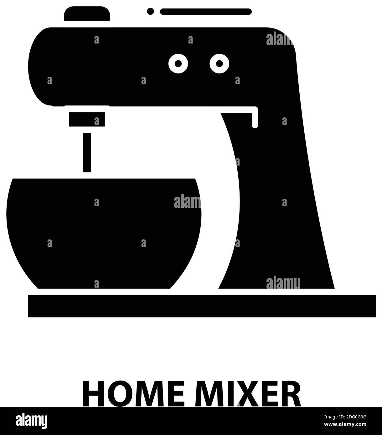 home mixer icon, black vector sign with editable strokes, concept illustration Stock Vector