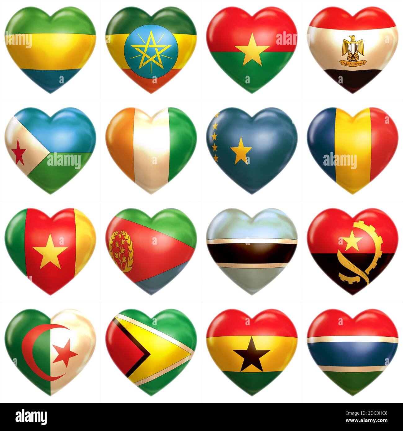 African Hearts Stock Photo