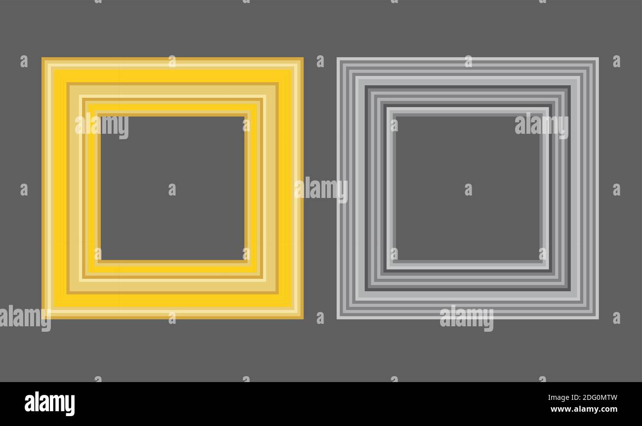 Luxury abstract background with golden and silver frame. metal texture. vector design illustration eps.10.  Stock Vector