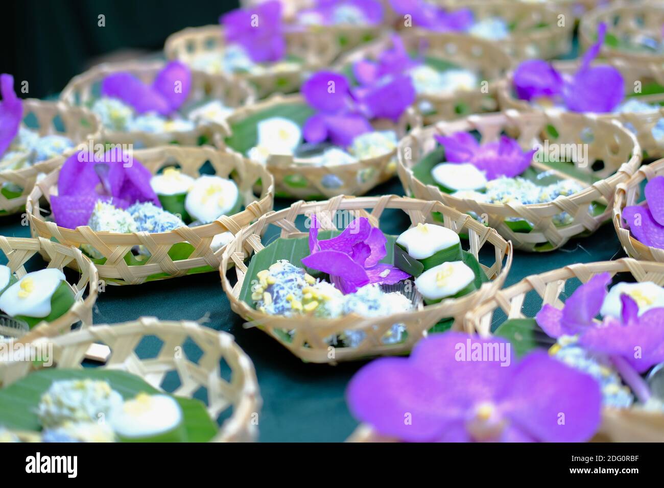 coconut milk dessert. Thai traditional snack from Thailand Stock Photo