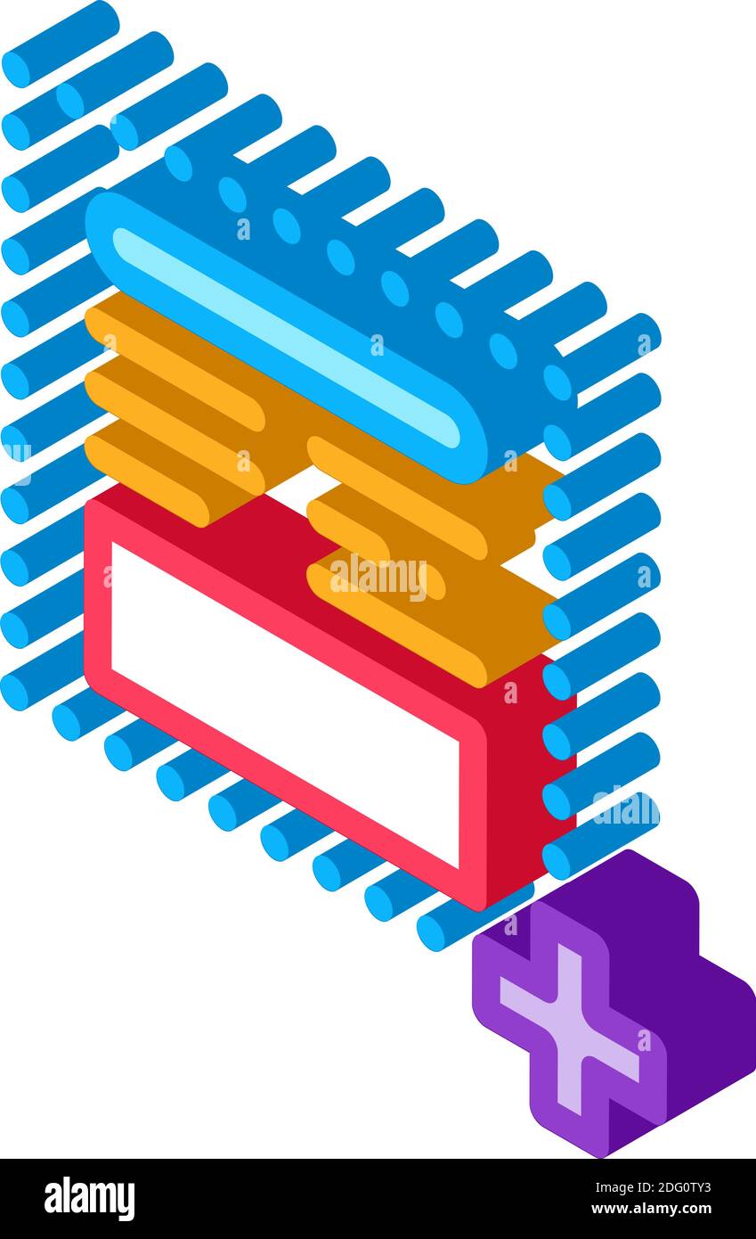 add new article on web site isometric icon vector illustration Stock Vector