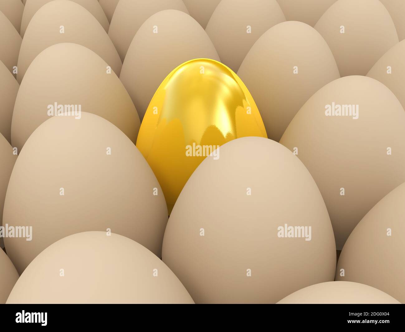 Easter surprise - golden egg Stock Photo