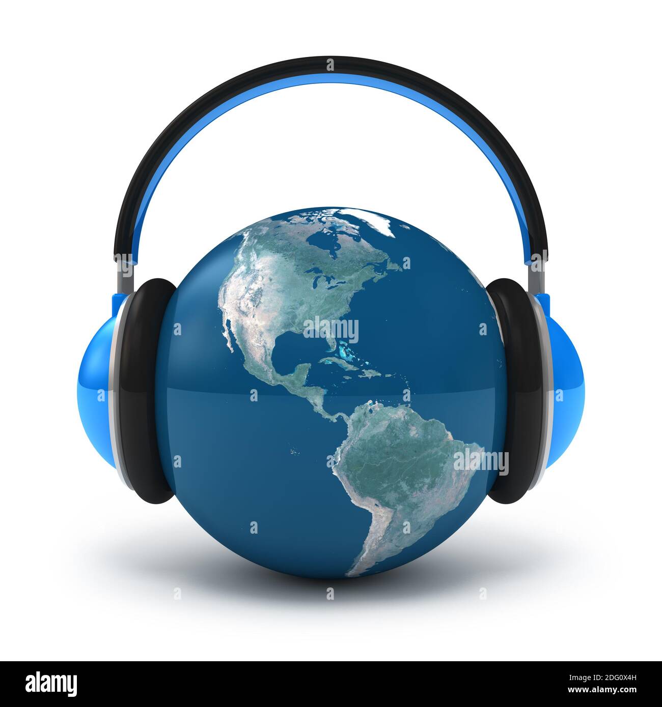 アート・デザイン・音楽 PICTURES FROM THE SURFACE OF THE EARTH Earth headphones world music concept hi-res stock