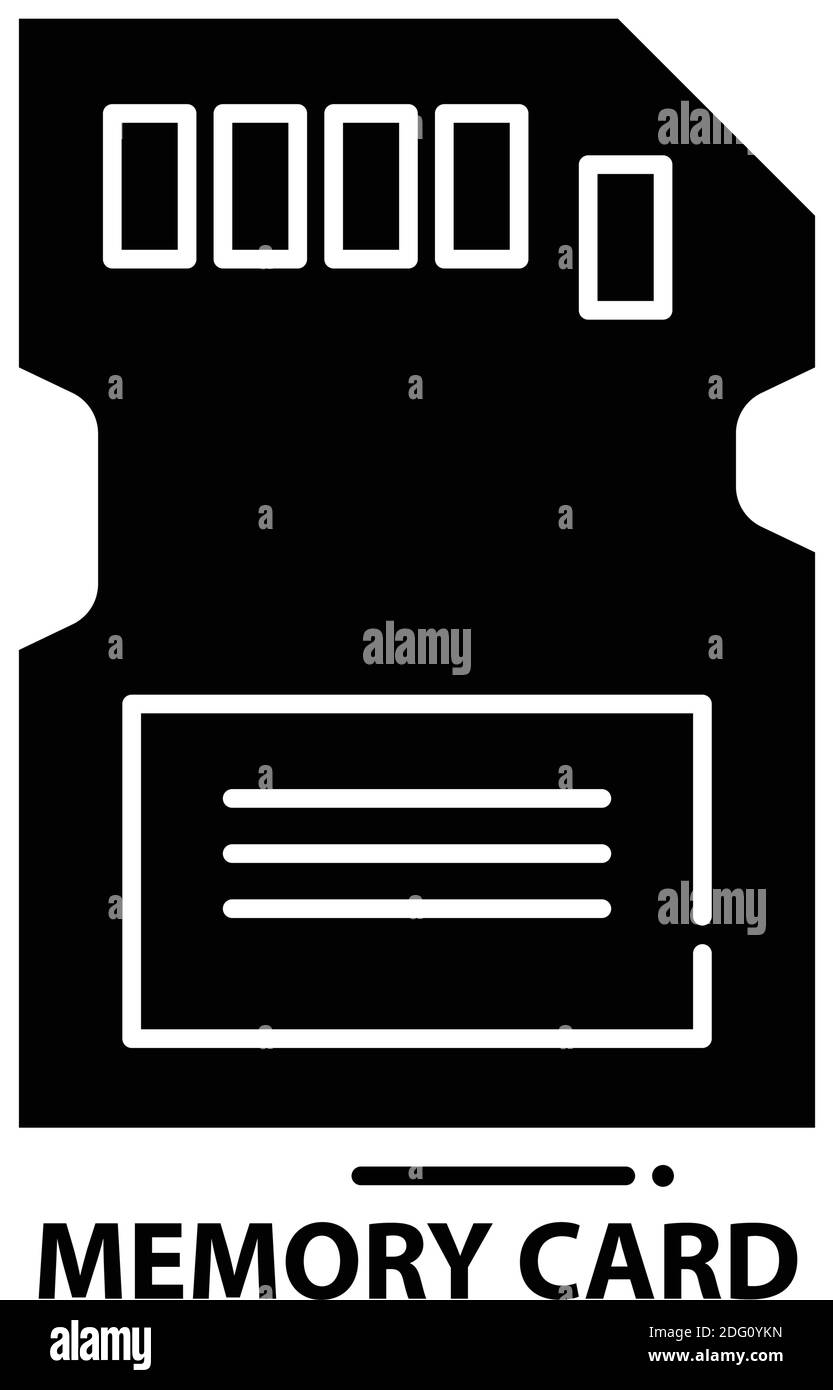 white memory vector icon on black background. modern flat memory