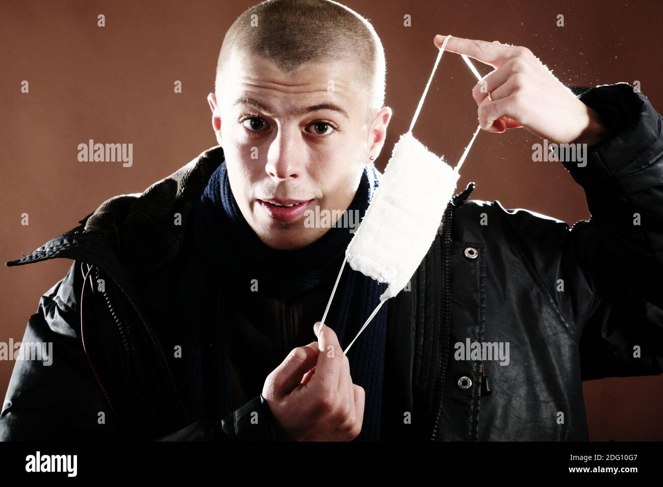Man with protective mask Stock Photo