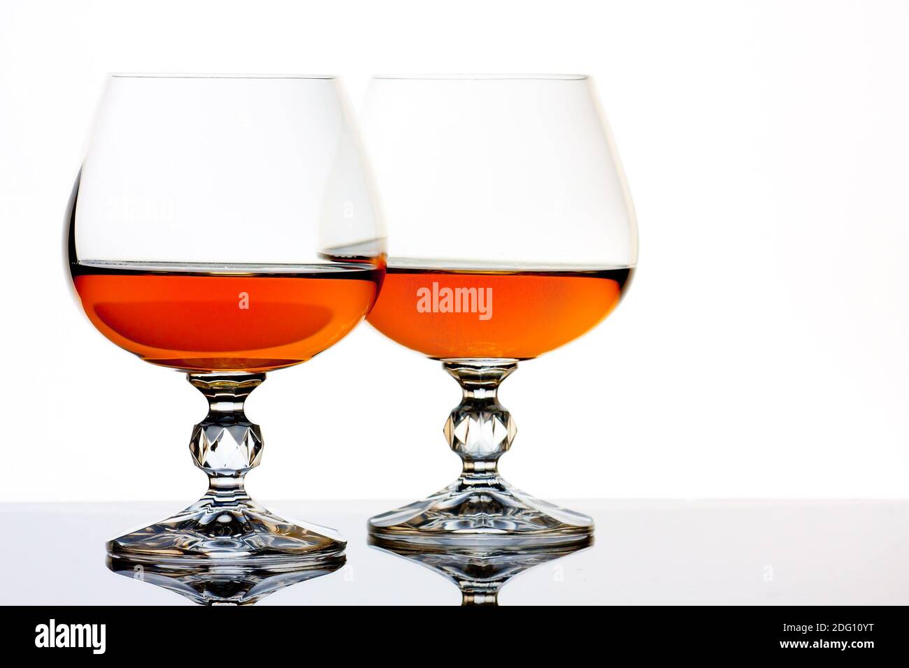 Brandy and glass Stock Photo