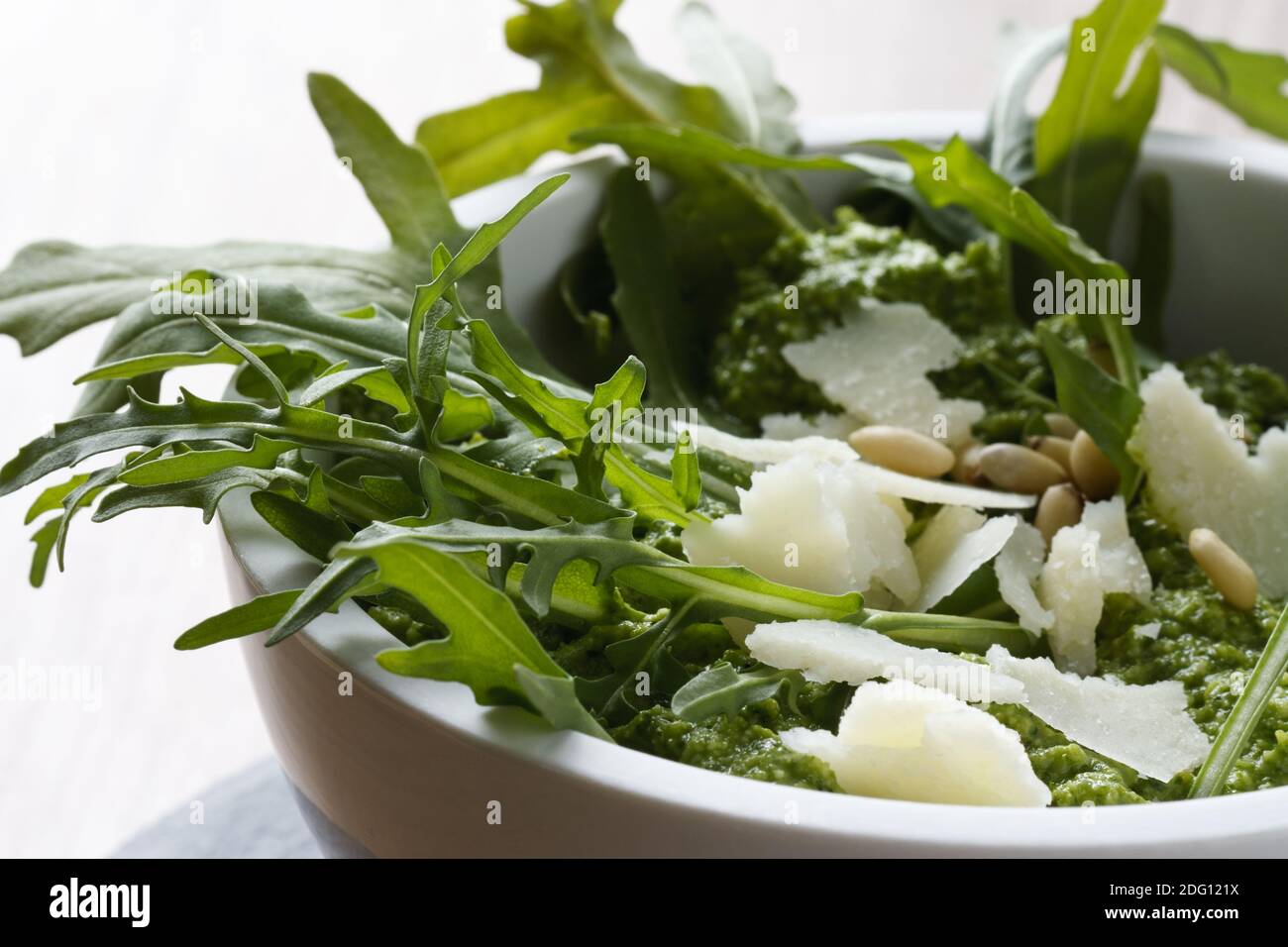 Making Rocket Pesto Stock Photo Alamy