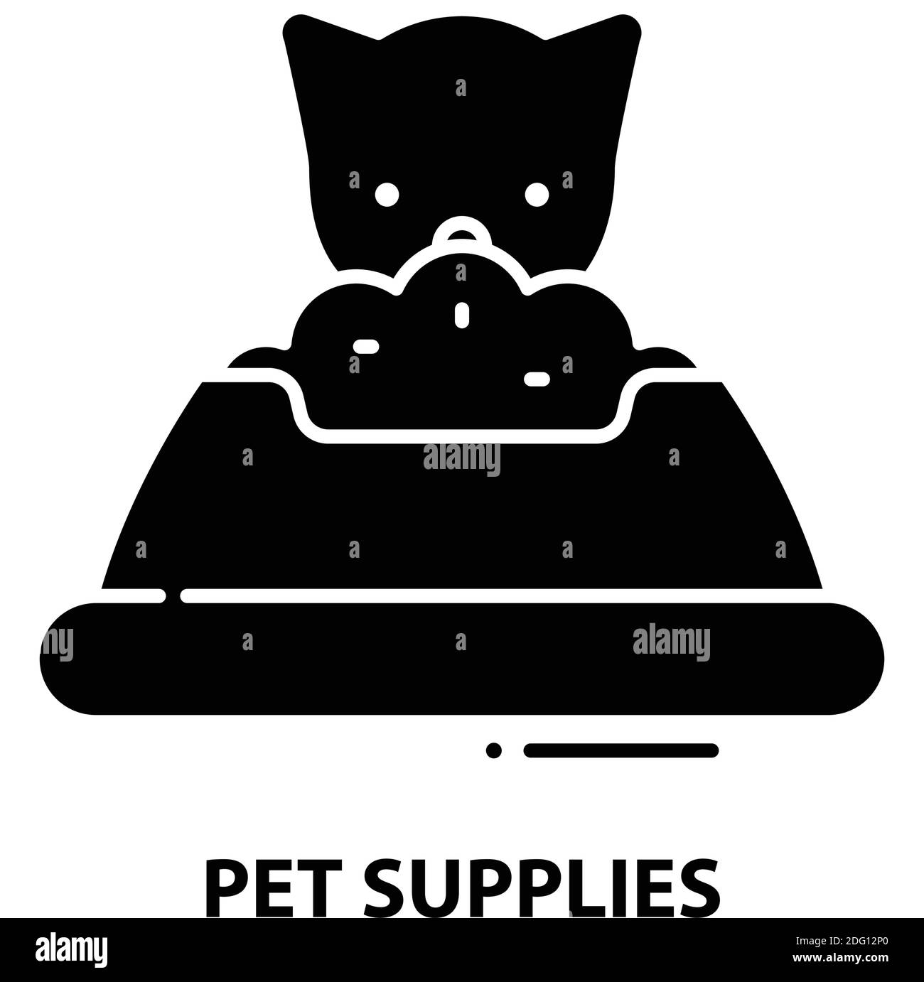 pet supplies icon, black vector sign with editable strokes, concept