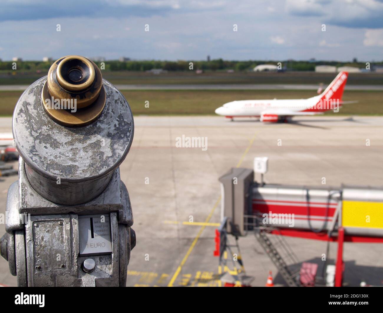 Observation deck, Airport Berlin Tegel Stock Photo - Alamy
