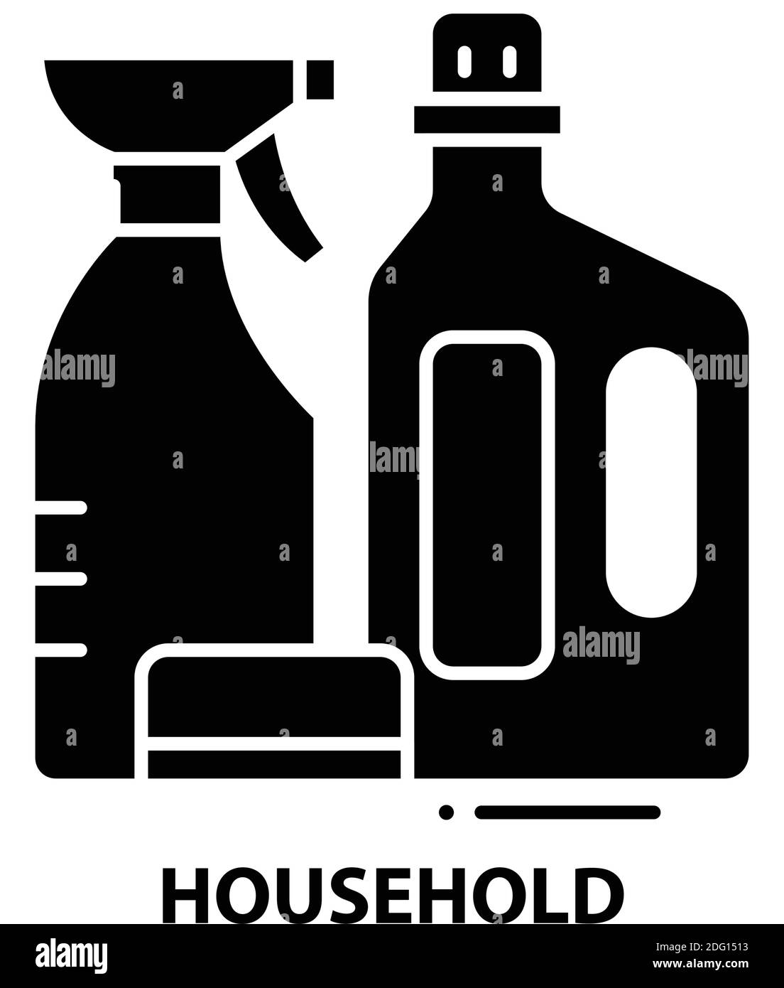 household icon, black vector sign with editable strokes, concept illustration Stock Vector