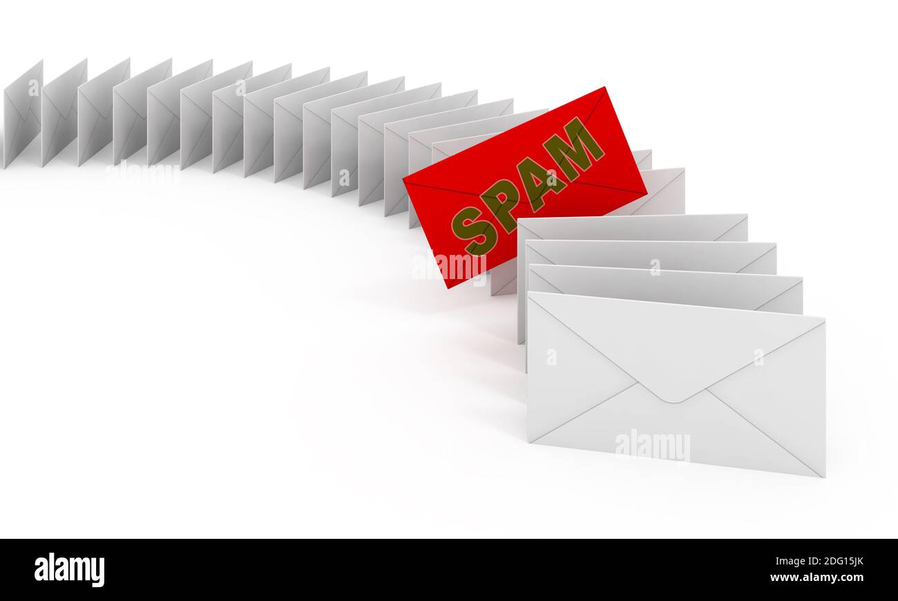 E-mail spam filter 3d concept Stock Photo - Alamy