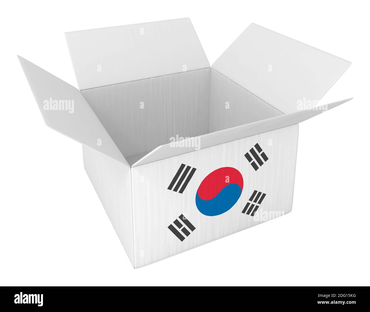 Made in Korea box container isolated on white Stock Photo Alamy