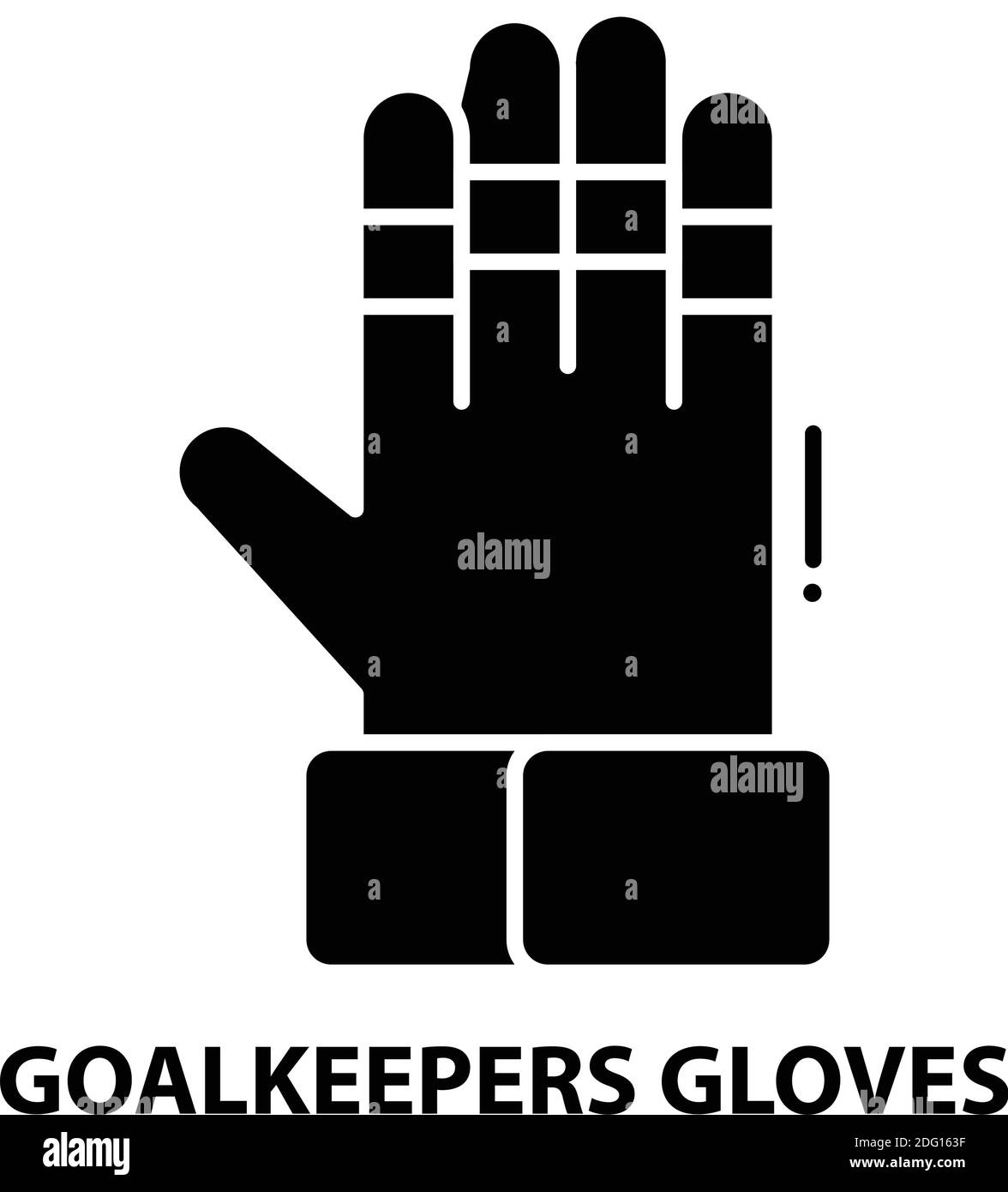 goalkeepers gloves icon, black vector sign with editable strokes, concept illustration Stock Vector