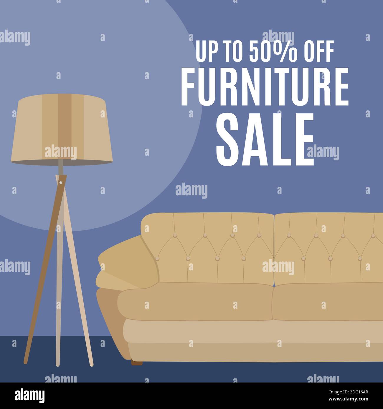 Furniture Sale Template Background. Illustration Stock Photo - Alamy