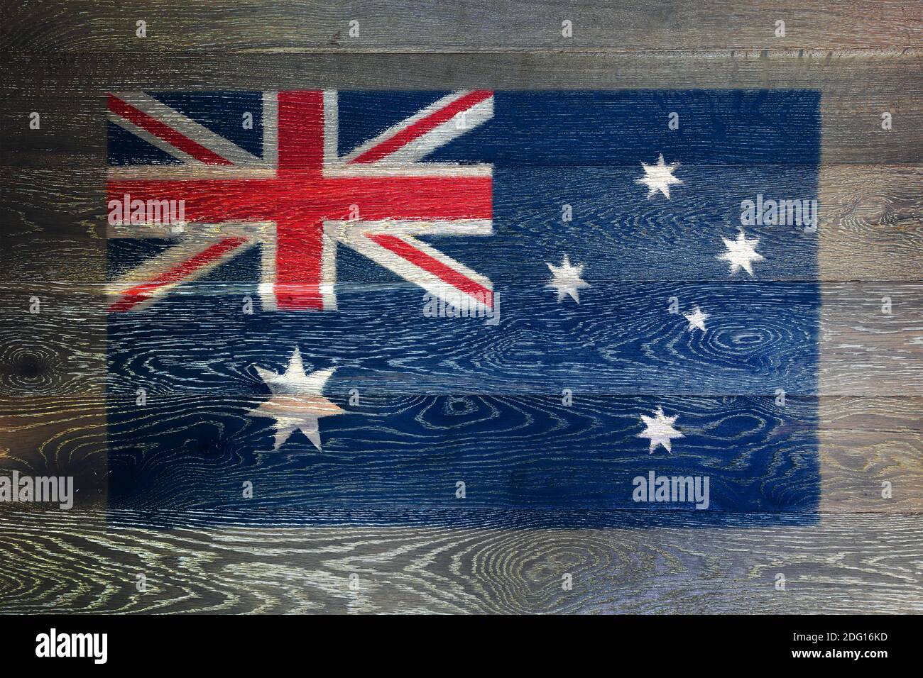 aflevere kardinal crush Australia flag on rustic old wood surface background Stock Photo - Alamy